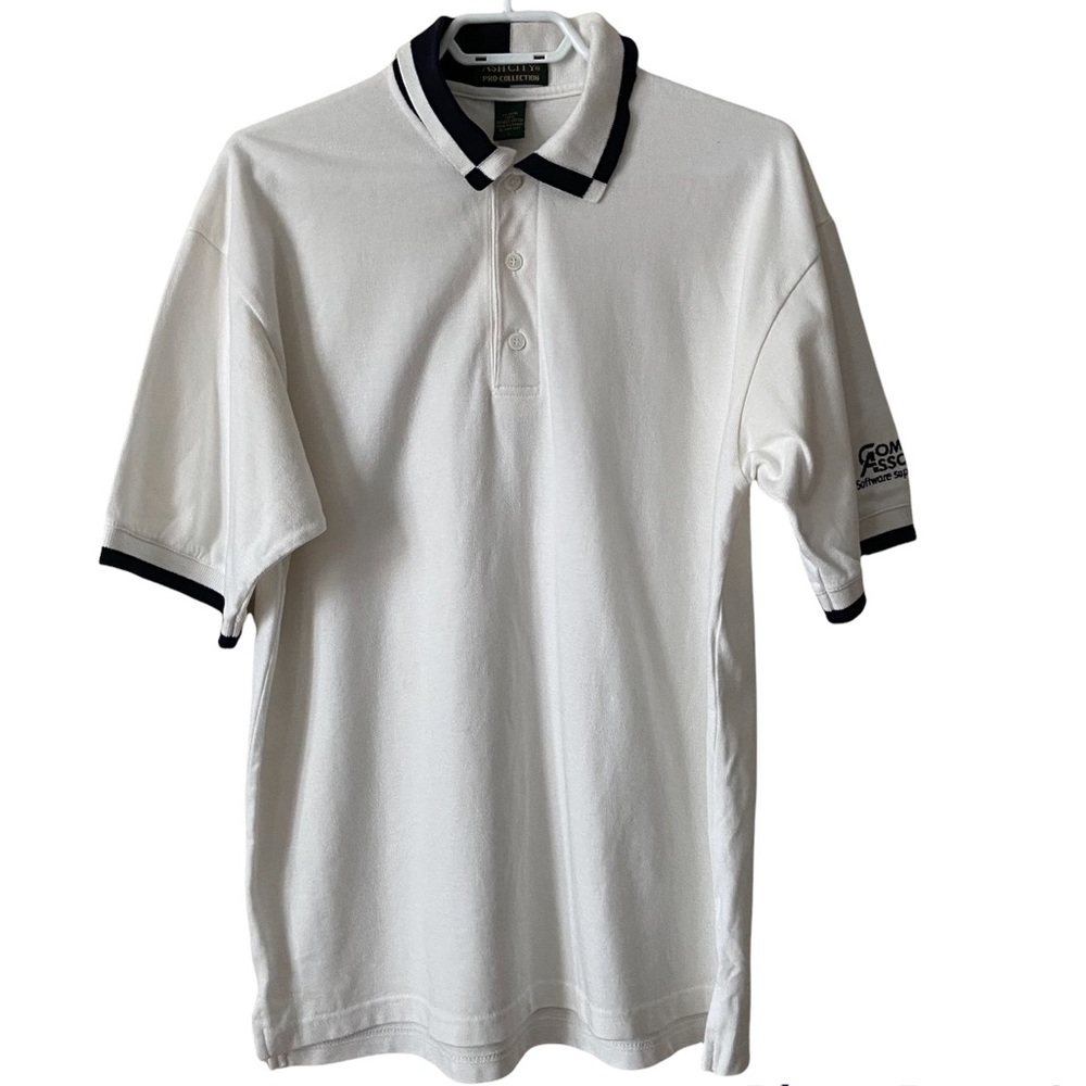 Ash City Mens White Polo Shirt Large